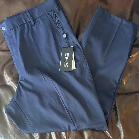 RLX Ralph Lauren Navy Straight Leg Pants